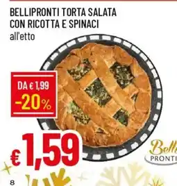 IperFamila Bellipronti torta salata con ricotta e spinaci offerta