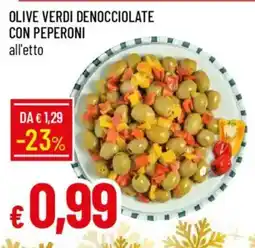 IperFamila Olive verdi denocciolate con peperoni offerta
