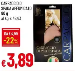 IperFamila Carpaccio di spada affumicato offerta