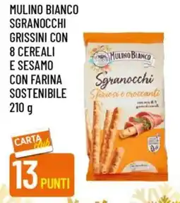 IperFamila Mulino bianco sgranocchi grissini con 8 cereali e sesamo con farina sostenibile offerta