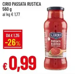 IperFamila Cirio passata rustica offerta