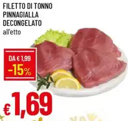 IperFamila Filetto di tonno pinnagialla decongelato offerta