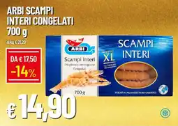 IperFamila Arbi scampi interi congelati offerta