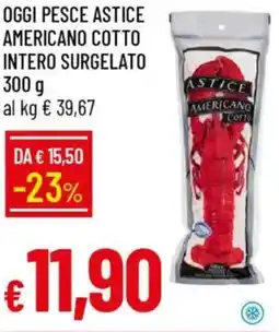 IperFamila Oggi pesce astice americano cotto intero surgelato offerta