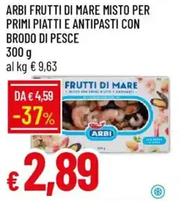 IperFamila Arbi frutti di mare misto per primi piatti e antipasti con brodo di pesce offerta