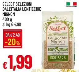 IperFamila Select selezioni dall'italia lenticchie mignon offerta