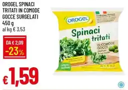 IperFamila Orogel spinaci tritati in comode gocce surgelati offerta