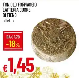 IperFamila Toniolo formaggio latteria cuore di fieno offerta