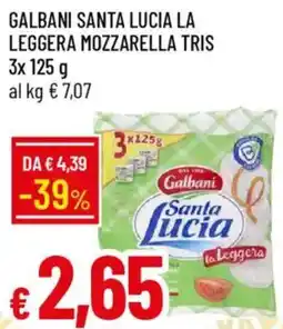 IperFamila Galbani santa lucia la leggera mozzarella tris offerta