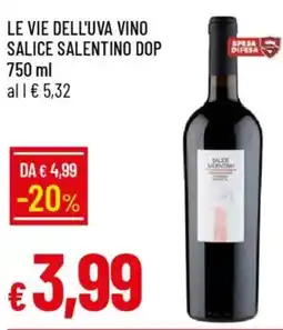 IperFamila Le vie dell'uva vino salice salentino dop offerta