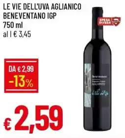 IperFamila Le vie dell'uva aglianico beneventano igp offerta