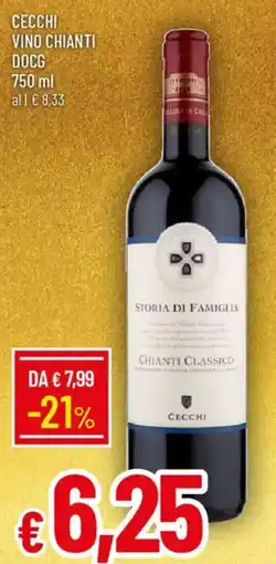 IperFamila Cecchi vino chianti docg offerta