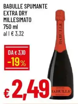 IperFamila Babulle spumante extra dry millesimato offerta