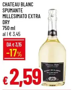 IperFamila Chateau blanc spumante millesimato extra dry offerta