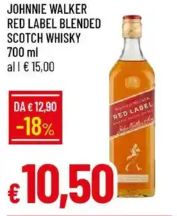 IperFamila Johnnie walker red label blended scotch whisky offerta