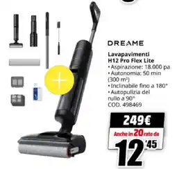MediaWorld DREAME Lavapavimenti H12 Pro Flex Lite offerta