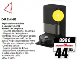 MediaWorld DREAME Aspirapolvere Robot e Lavapavimenti X50 Ultra Complete offerta