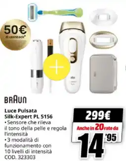 MediaWorld BRAUN Luce Pulsata Silk-Expert PL 5156 offerta