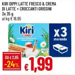 IperFamila Kiri dippi latte fresco & crema di latte + croccanti grissini offerta