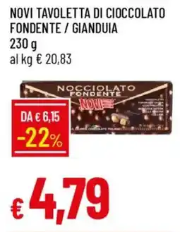 IperFamila Novi tavoletta di cioccolato fondente/gianduia offerta