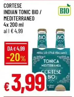 IperFamila Cortese indian tonic bio / mediterraneo offerta