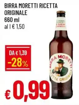 IperFamila Birra moretti ricetta originale offerta