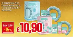 IperFamila Clinians hydra plus crema idratante + detergente + patch occhi offerta