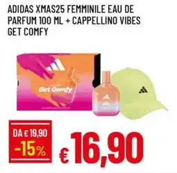 IperFamila Adidas xmas25 femminile eau de parfum + cappellino vibes get comfy offerta