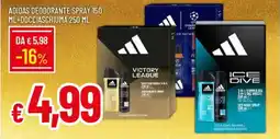 IperFamila Adidas deodorante spray +docciaschiuma offerta