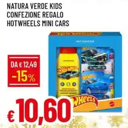 IperFamila Natura verde kids confezione regalo hotwheels mini cars offerta