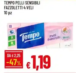 IperFamila Tempo pelli sensibili fazzoletti 4 veli offerta