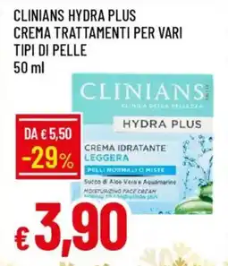 IperFamila Clinians hydra plus crema trattamenti per di pelle offerta