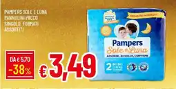 IperFamila Pampers sole e luna pannolini pacco singolo offerta