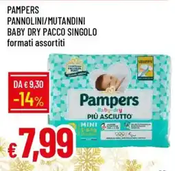 IperFamila Pampers pannolini/mutandini baby dry pacco singolo offerta