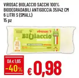 IperFamila VIROSAC BIOLACCIO SACCHI 100% BIODEGRADABILI ANTIGOCCIA offerta