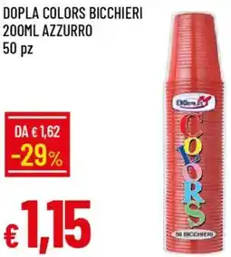 IperFamila Dopla colors bicchieri azzurro offerta
