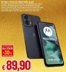 IperFamila MOTOROLA MOTO G35 SMARTPHONE BLACK offerta