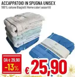 IperFamila Accappatoio in spugna unisex offerta
