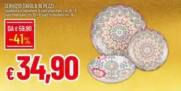 IperFamila Servizio tavola 18 pezzi offerta