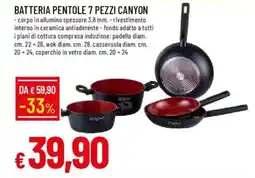 IperFamila Batteria pentole 7 pezzi canyon offerta