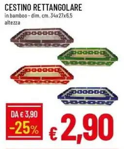 IperFamila Cestino rettangolare offerta