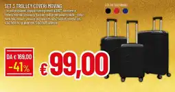 IperFamila Set 3 trolley coveri moving offerta
