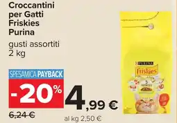 Carrefour Croccantini per Gatti Friskies Purina offerta