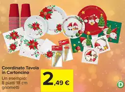Carrefour Coordinato Tavola in Cartoncino offerta