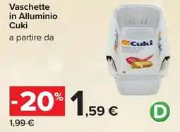 Carrefour Vaschette in Alluminio Cuki offerta