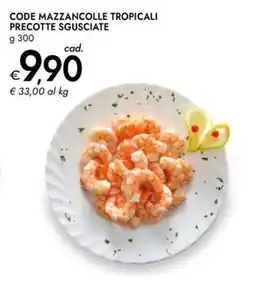 Bennet Code mazzancolle tropicali precotte sgusciate offerta