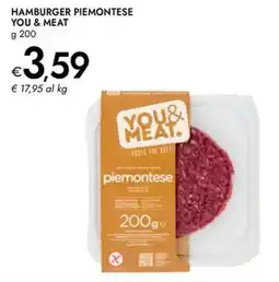 Bennet Hamburger piemontese YOU & MEAT offerta