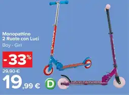 Carrefour Monopattio 2 route con Luci offerta