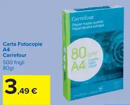 Carrefour Carta Fotocopie A4 Carrefour 500 fogli offerta