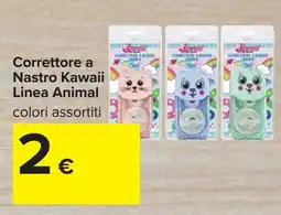 Carrefour Correttore a nastro Kawaii Linea Animal offerta